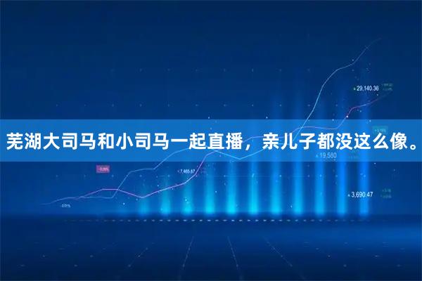 芜湖大司马和小司马一起直播，亲儿子都没这么像。