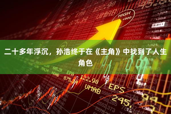 二十多年浮沉，孙浩终于在《主角》中找到了人生角色